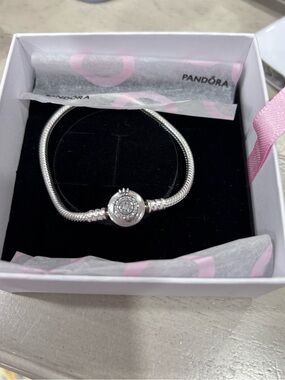 Pandora - Sparkling Crown O Snake Chain Bracelet